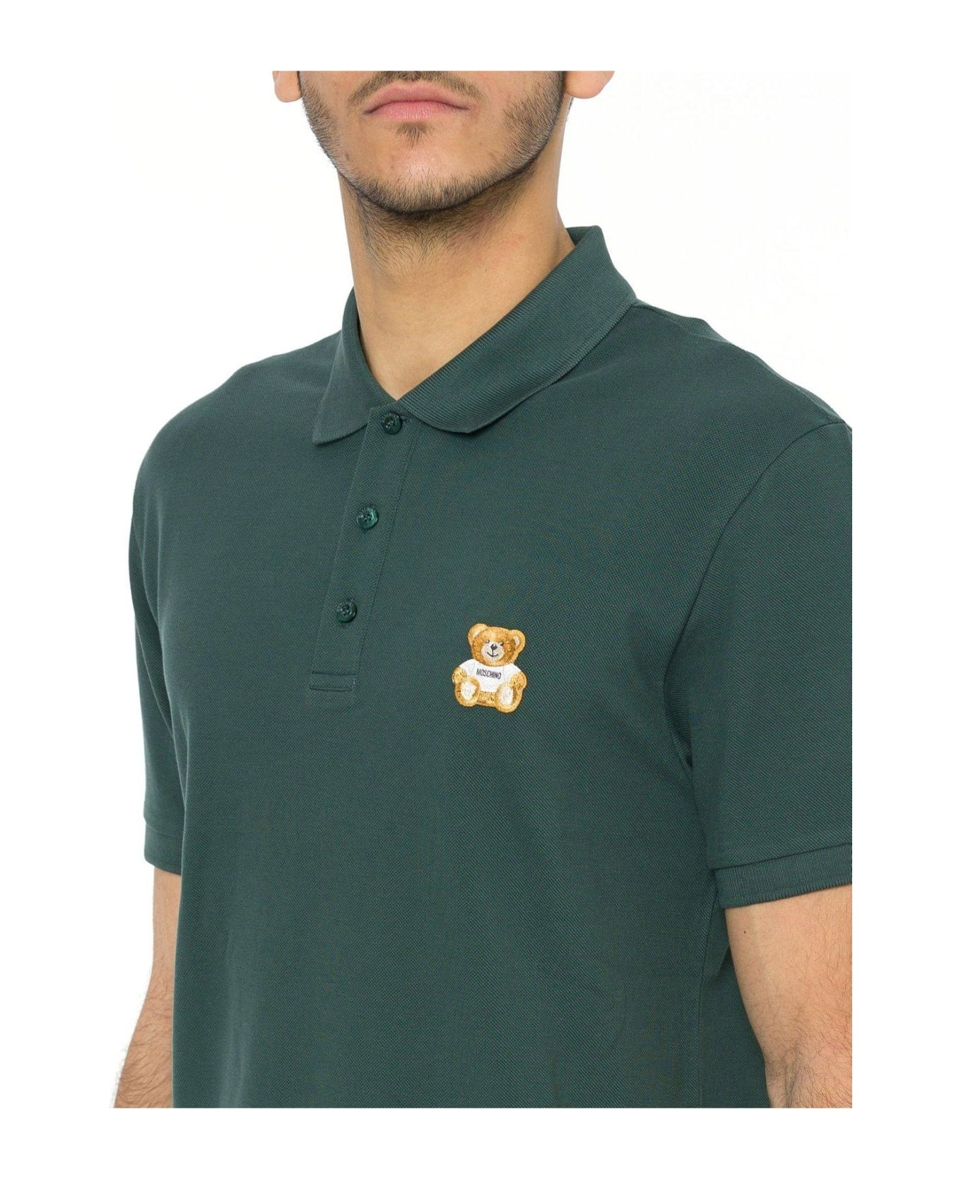 Bear Embroidered Polo Shirt - 4