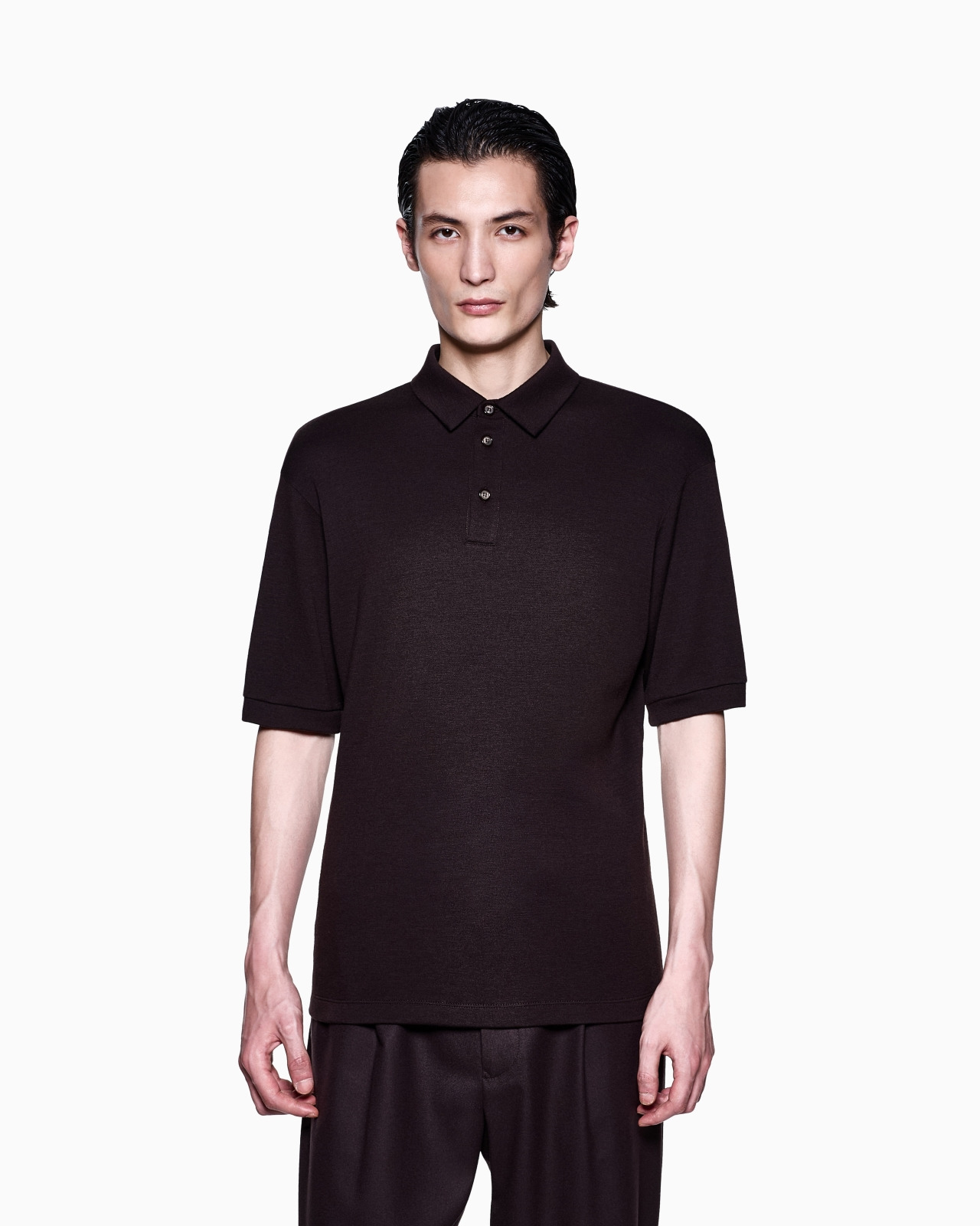 PURE CASHMERE INTERLOCK POLO SHIRT - 4