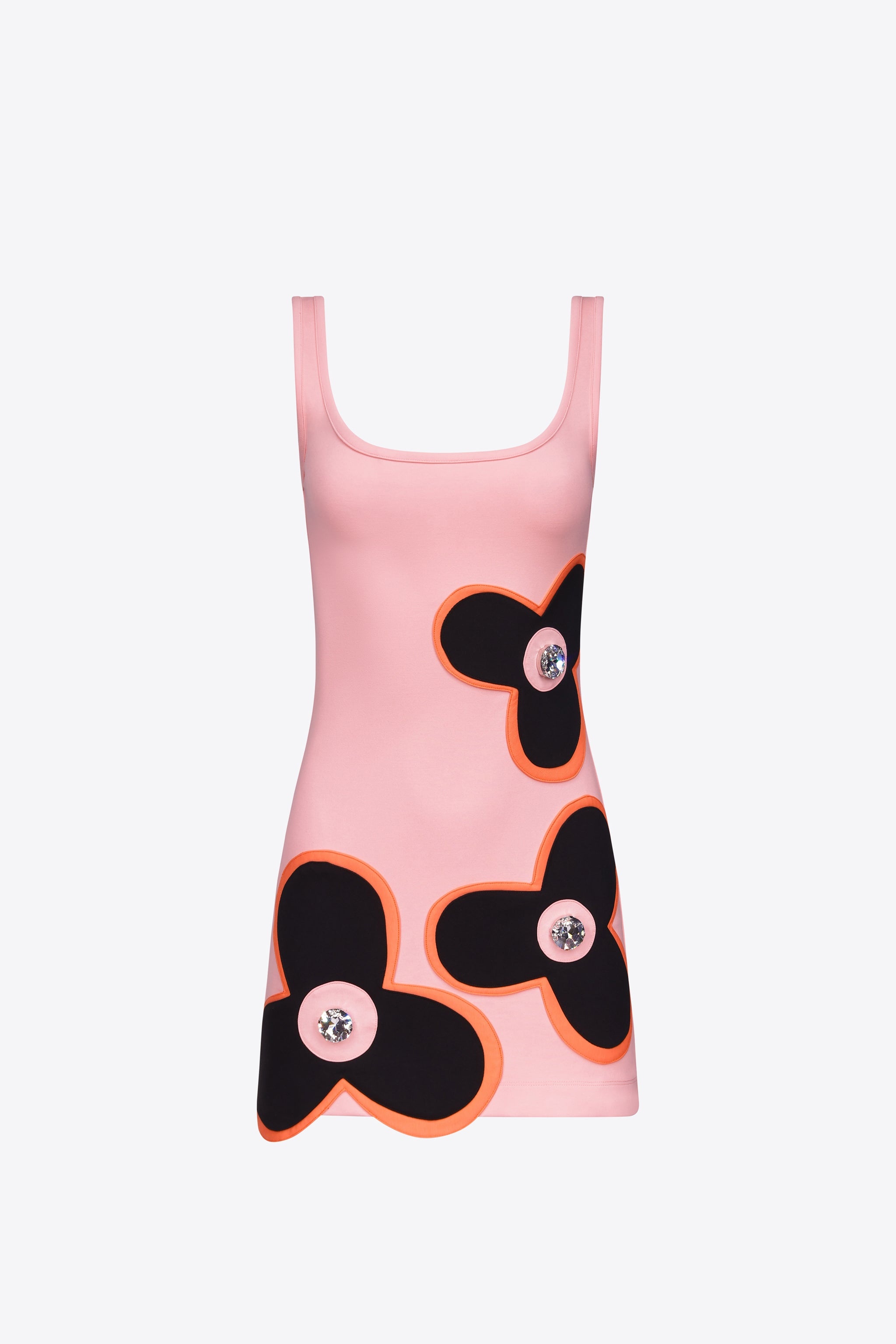 COLORBLOCK FLOWER TANK DRESS - 1