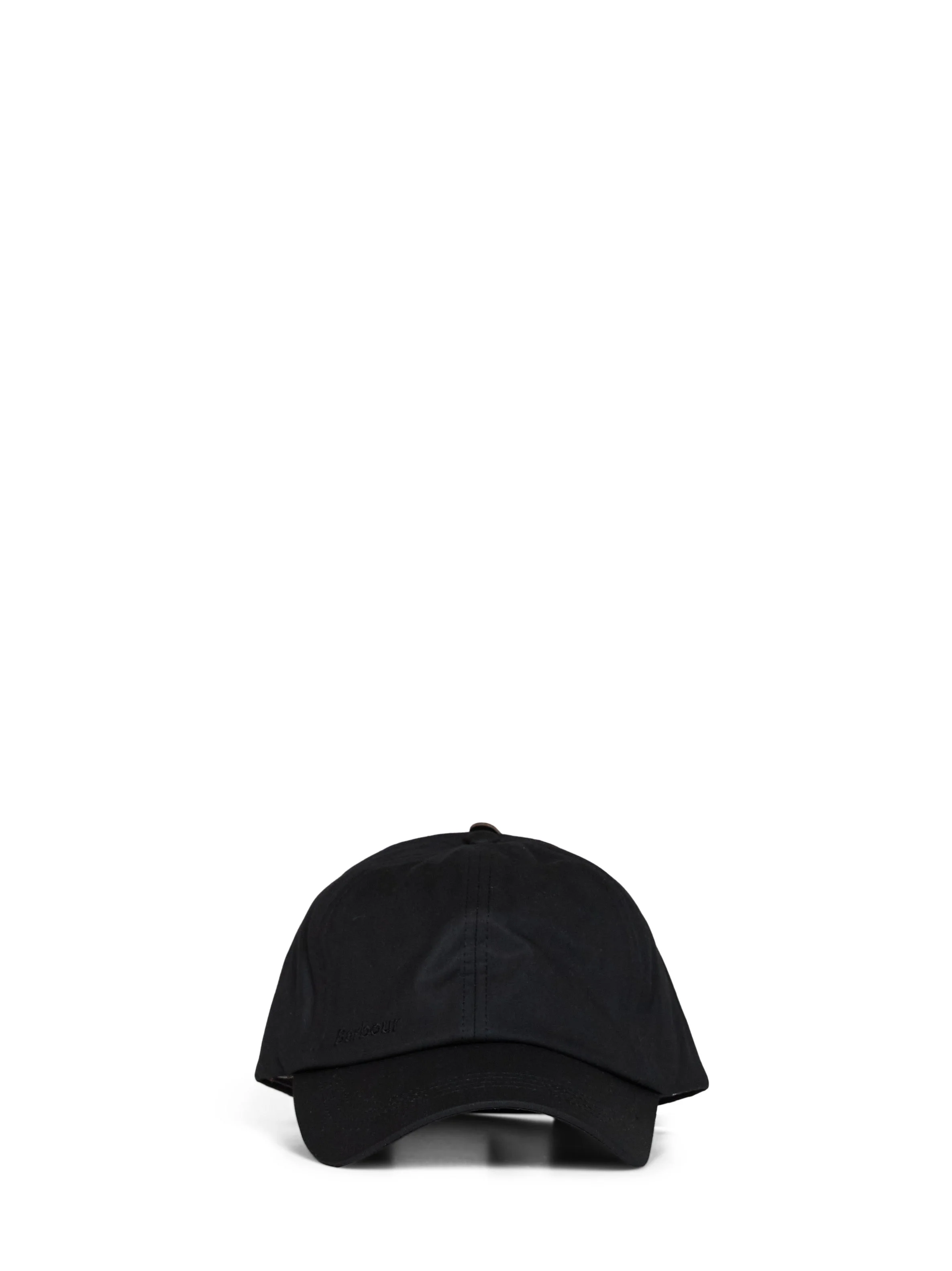 Black waxed cotton baseball cap - 1