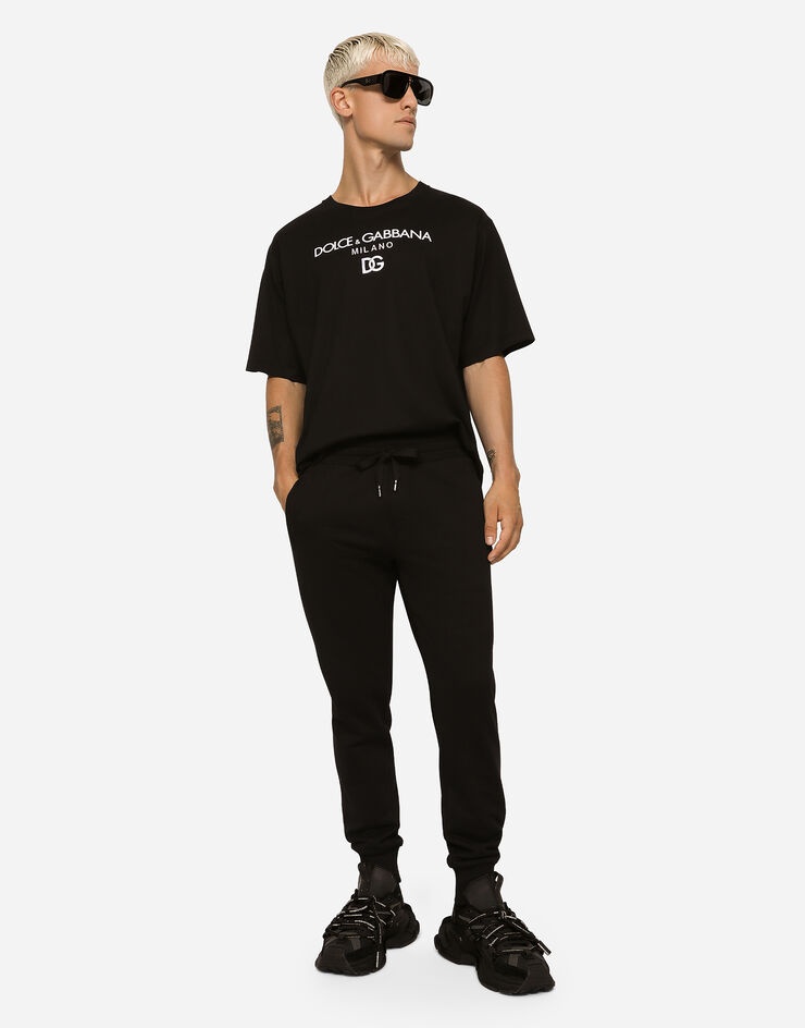 Jersey jogging pants with DG embroidery - 5