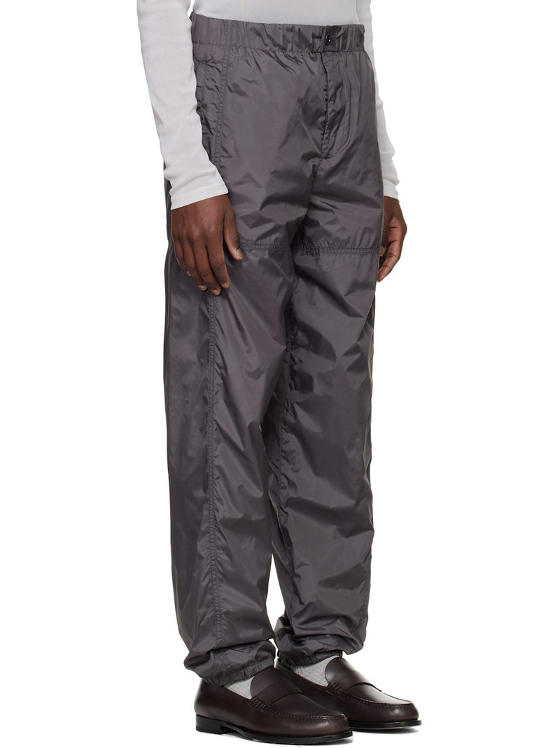 Dries Van Noten Gray Nylon Taffeta Sweatpants outlook