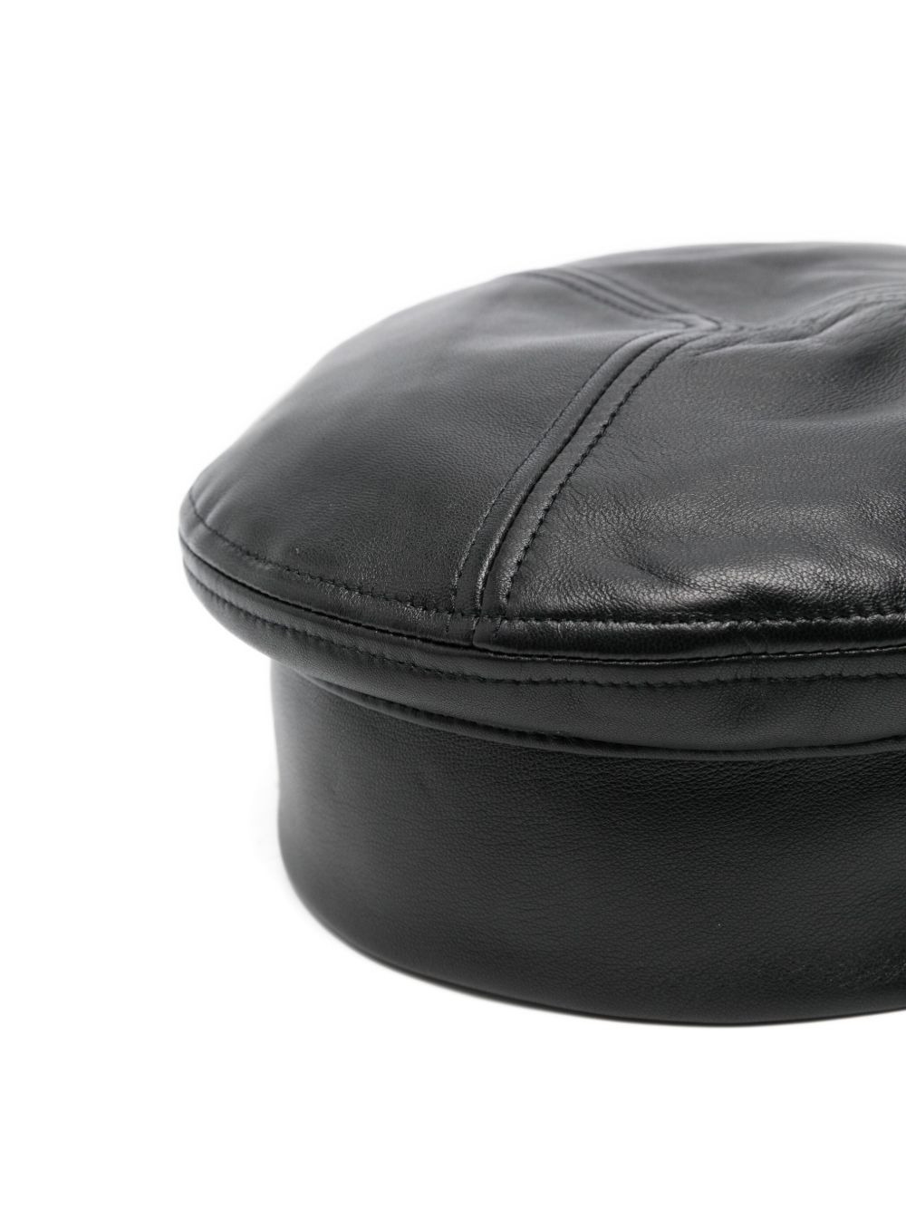 leather panelled beret - 2