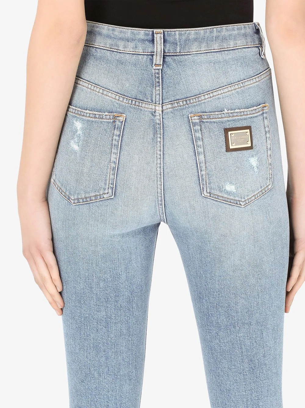 distressed skinny jeans - 5