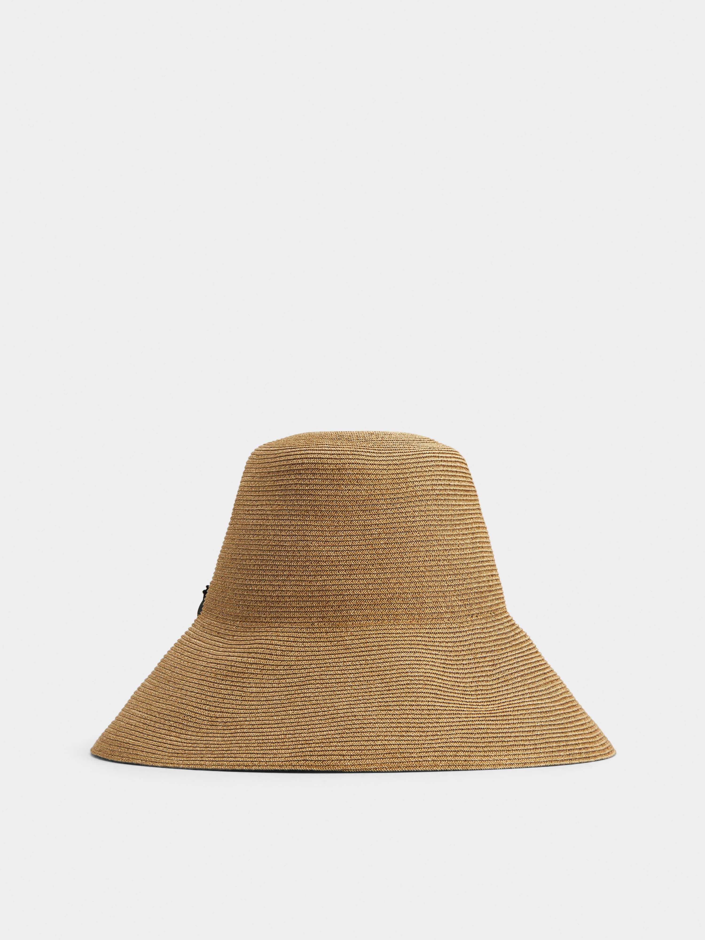 Roger Vivier Broche Vivier Buckle Hat in Straw | REVERSIBLE