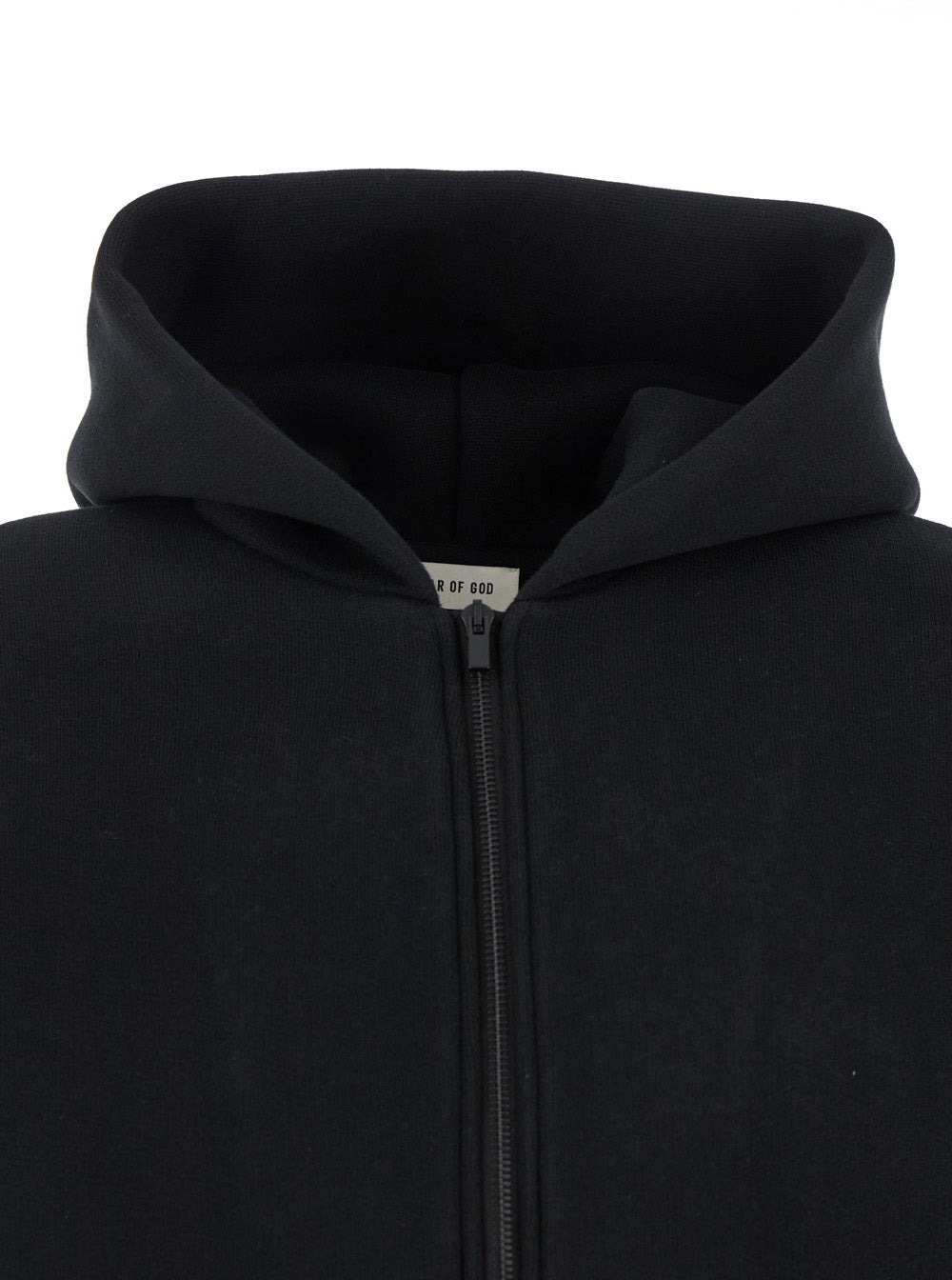 Fear Of God Men Black Hoodie With Zip Closure And Eternal Writing On The Back In Cotton Blend Man - 3