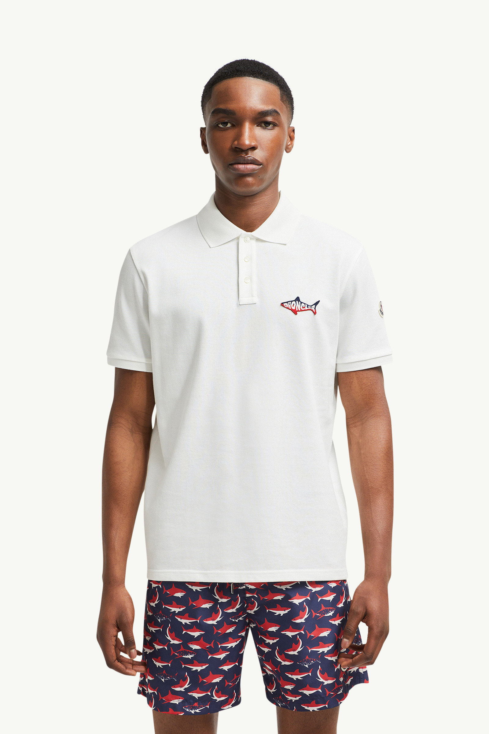 Shark Patch Cotton Piquet Polo Shirt - 3