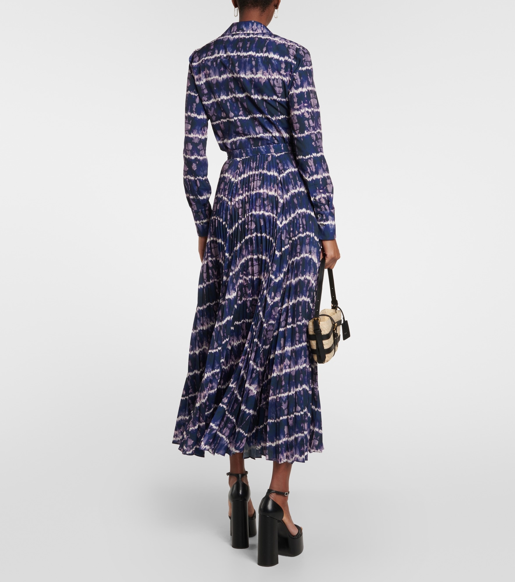 Sif printed pleated maxi skirt - 3