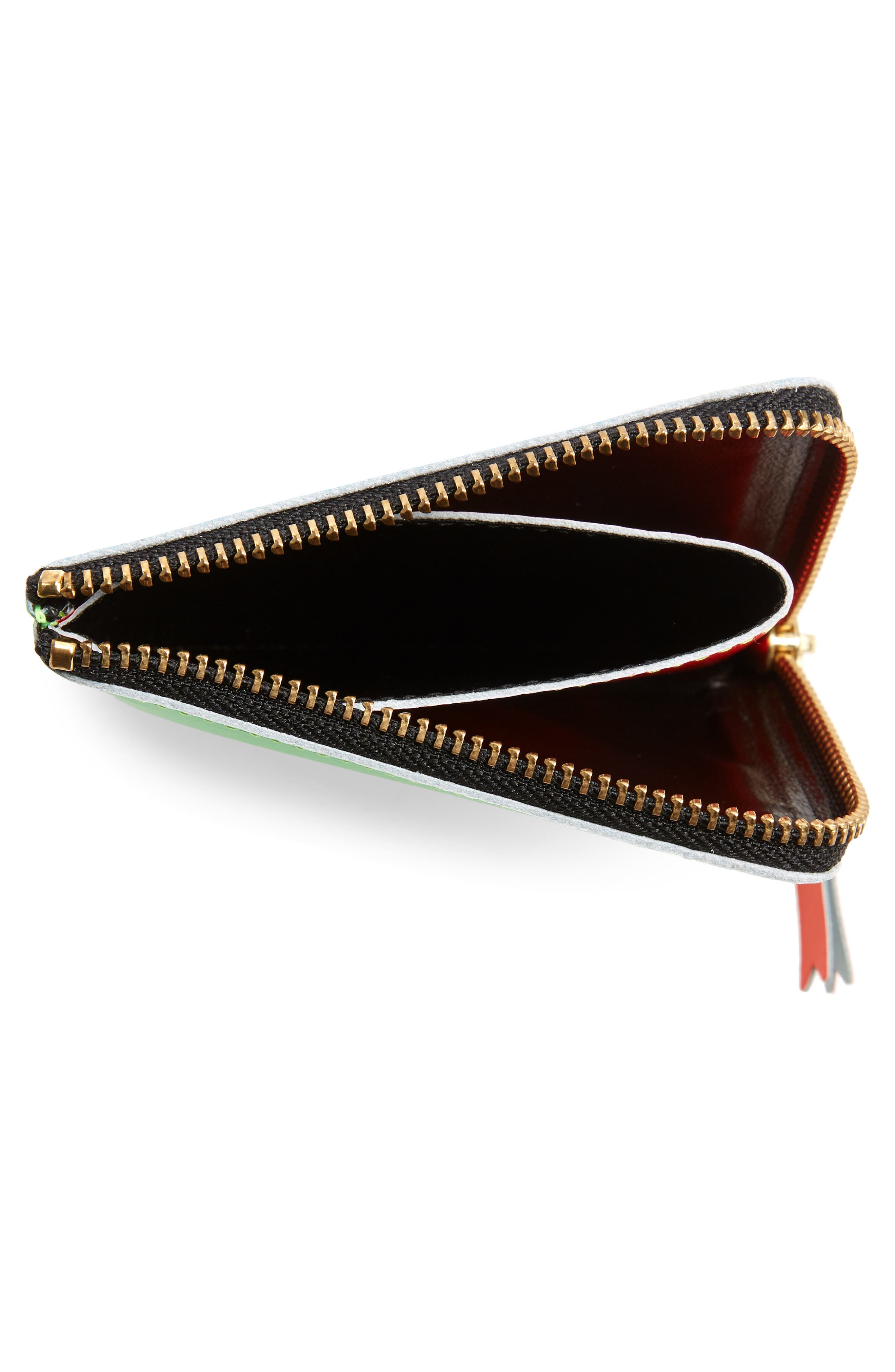 Comme des Garçons Wallets Super Fluo Half Zip Wallet in Blue/green at Nordstrom - 2