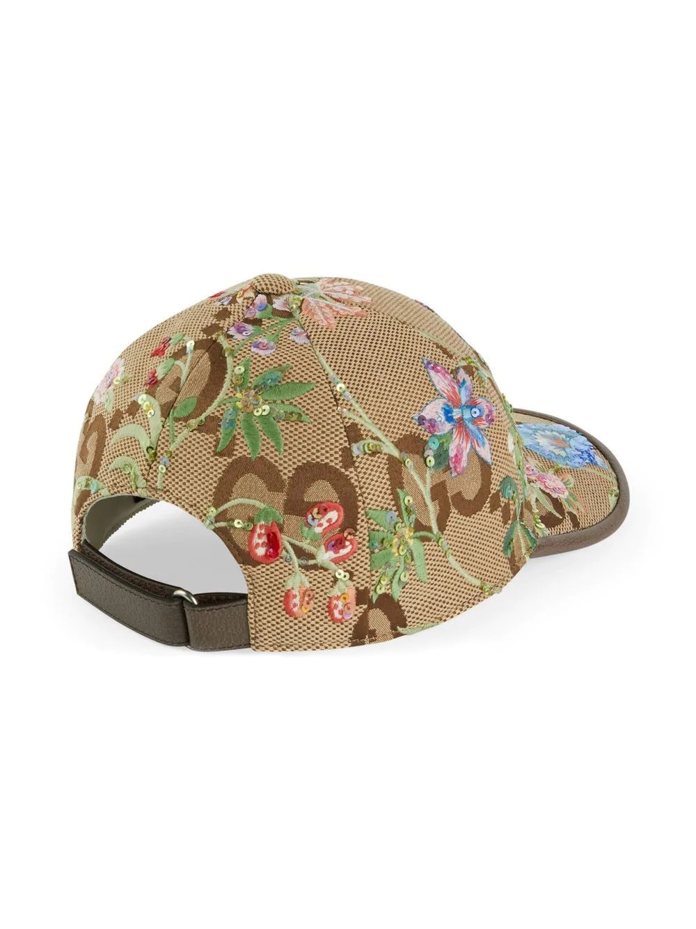 Jumbo GG floral-embroidered cap - 2