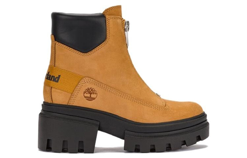 Timberland (WMNS) Timberland Everleigh Front-Zip Boot 'Wheat Nubuck' A5YHM outlook