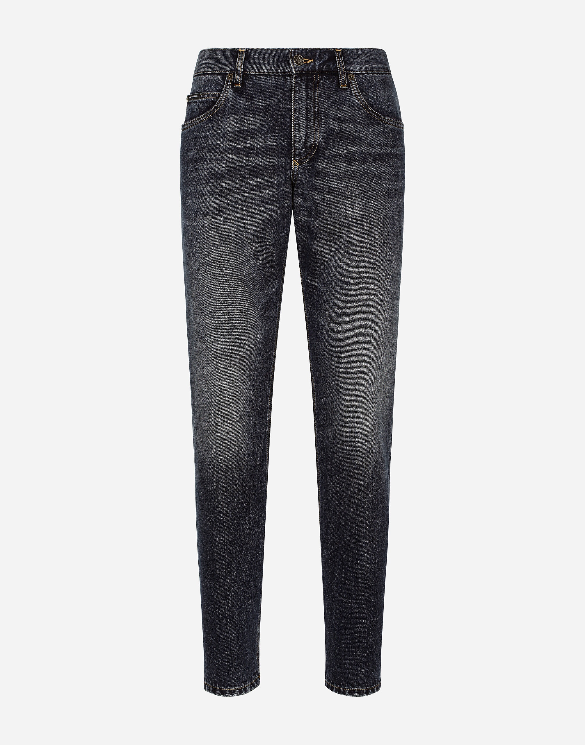 Regular-fit blue denim jeans - 1