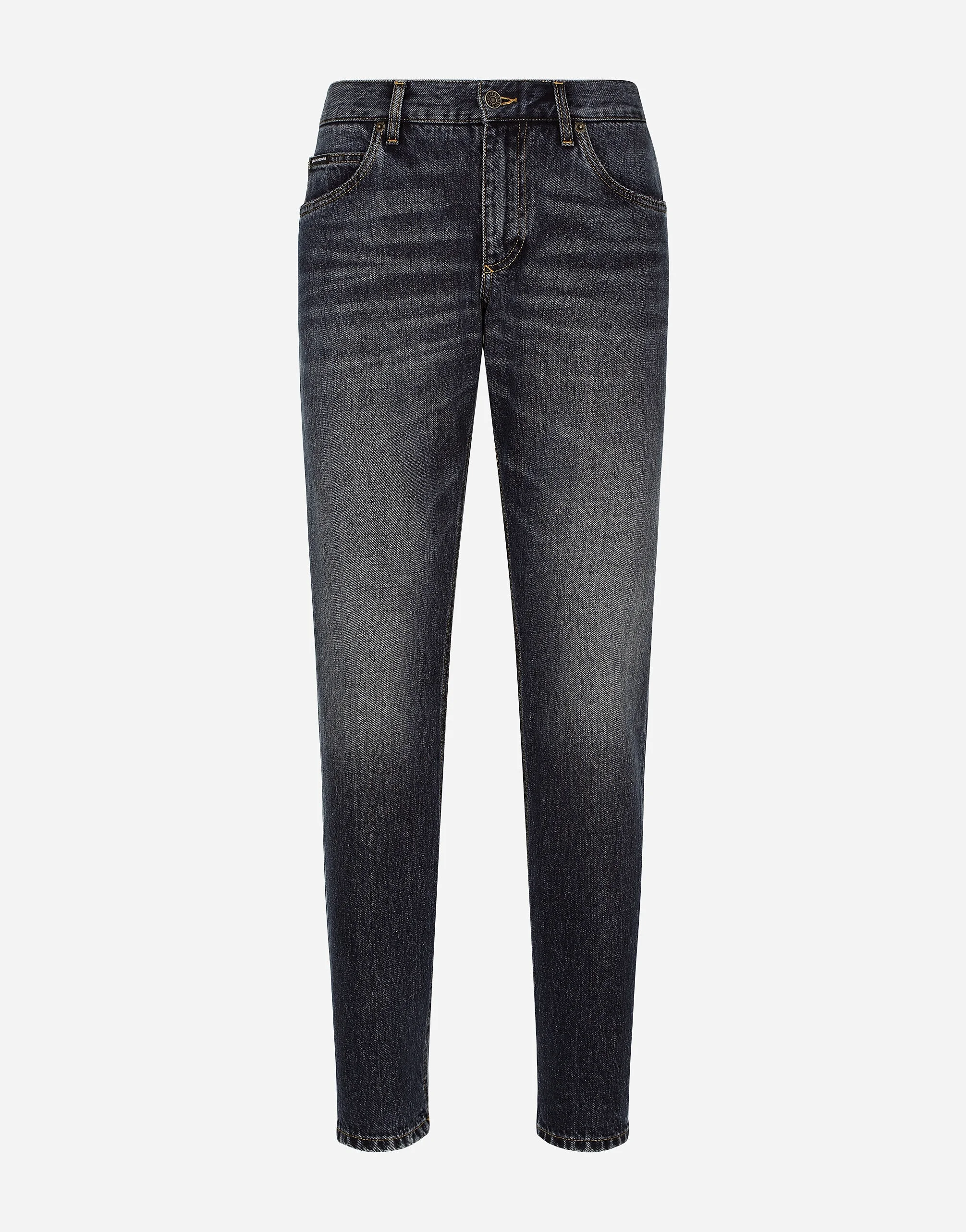 Regular-fit blue denim jeans - 1