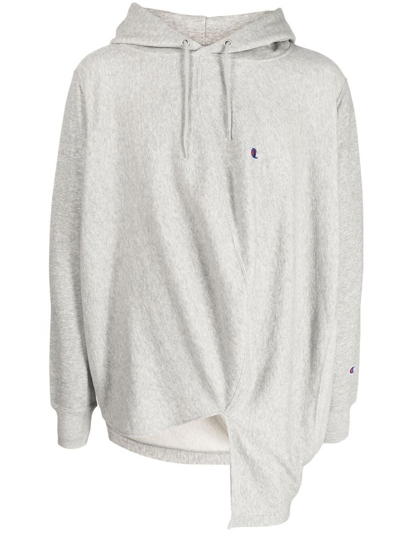draped drawstring hoodie 1