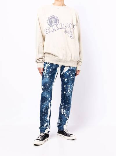 SAINT M×××××× logo crew-neck sweatshirt outlook