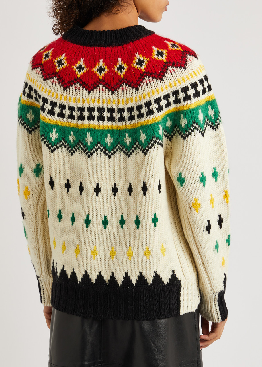 Fair Isle wool-blend jumper - 3