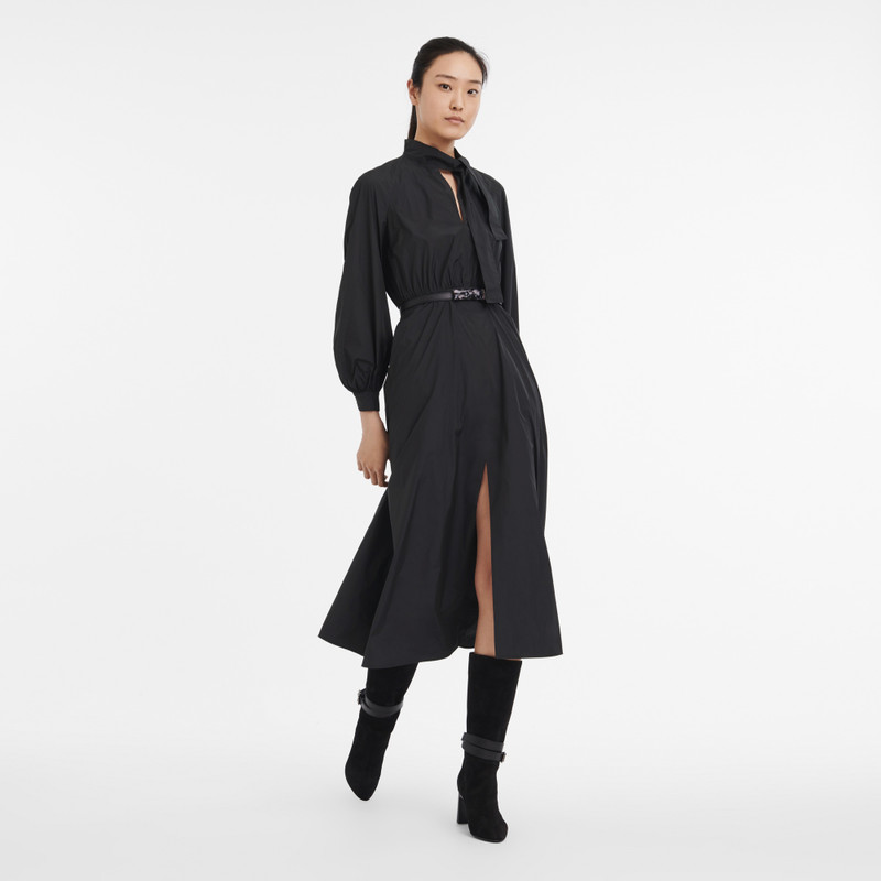 Longchamp Dress Black - Taffeta outlook