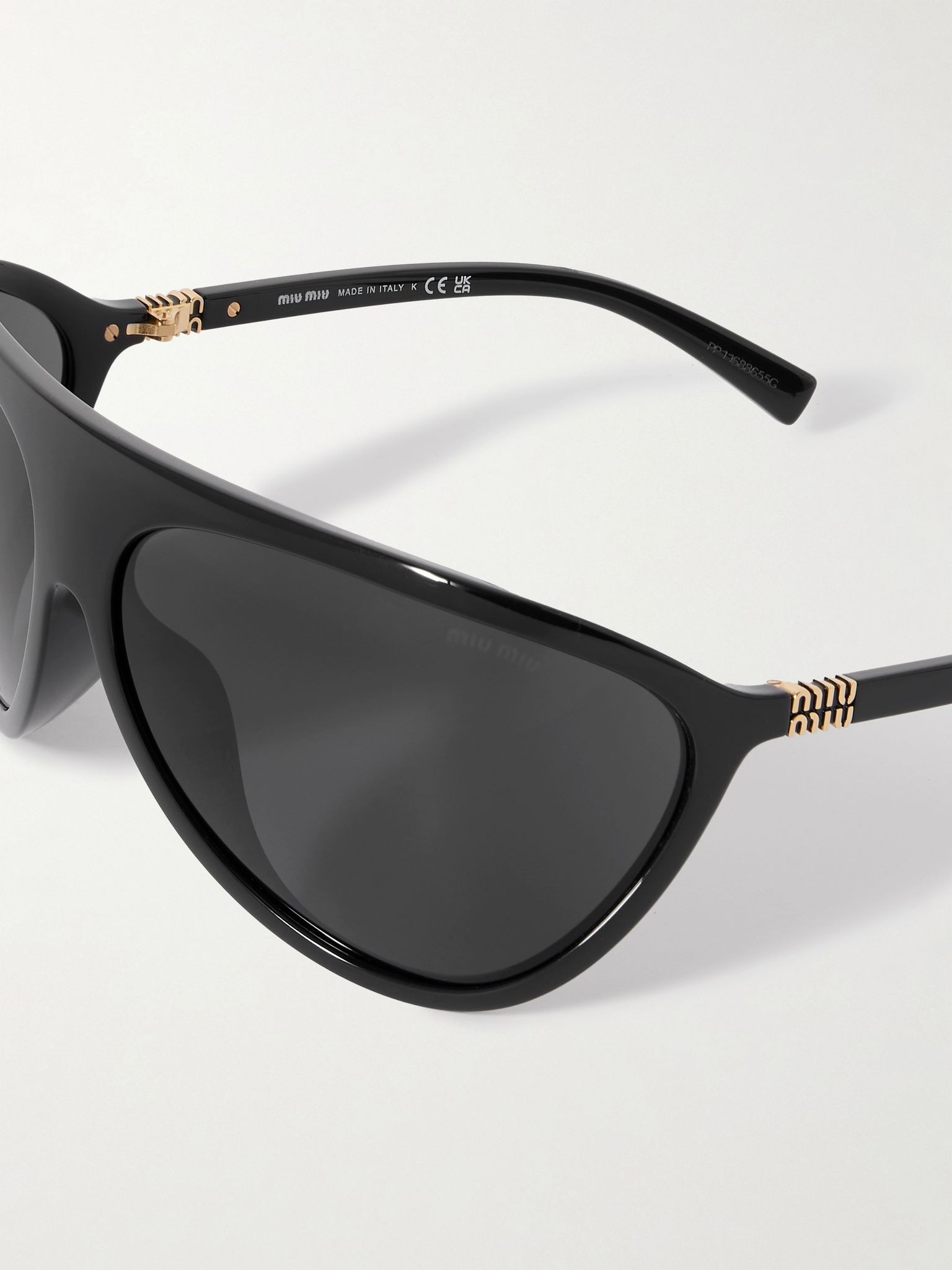 Oversized D-frame acetate sunglasses Black - 4