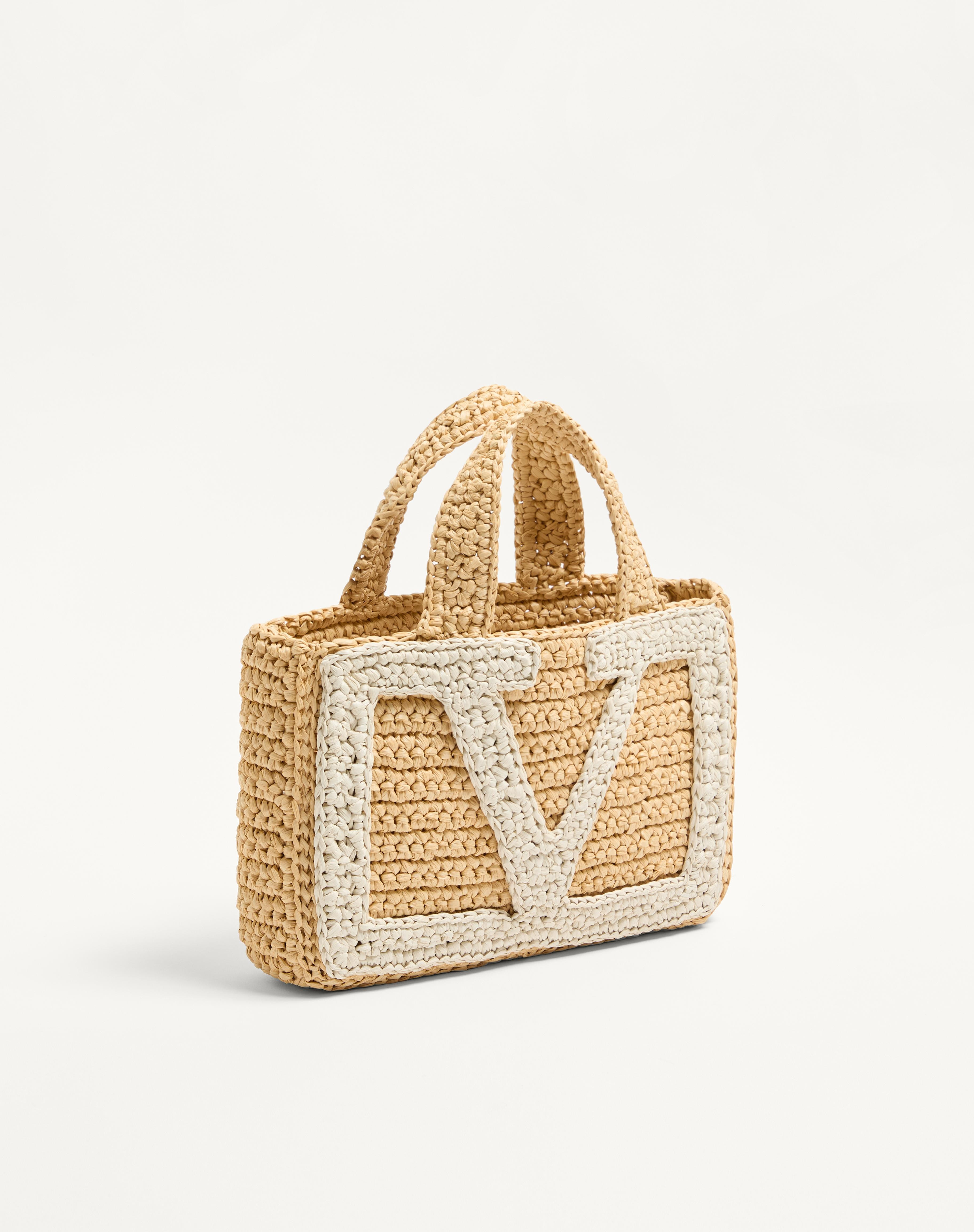VALENTINO GARAVANI VIVA SUPERSTAR SMALL SHOPPING BAG IN RAFFIA - 3