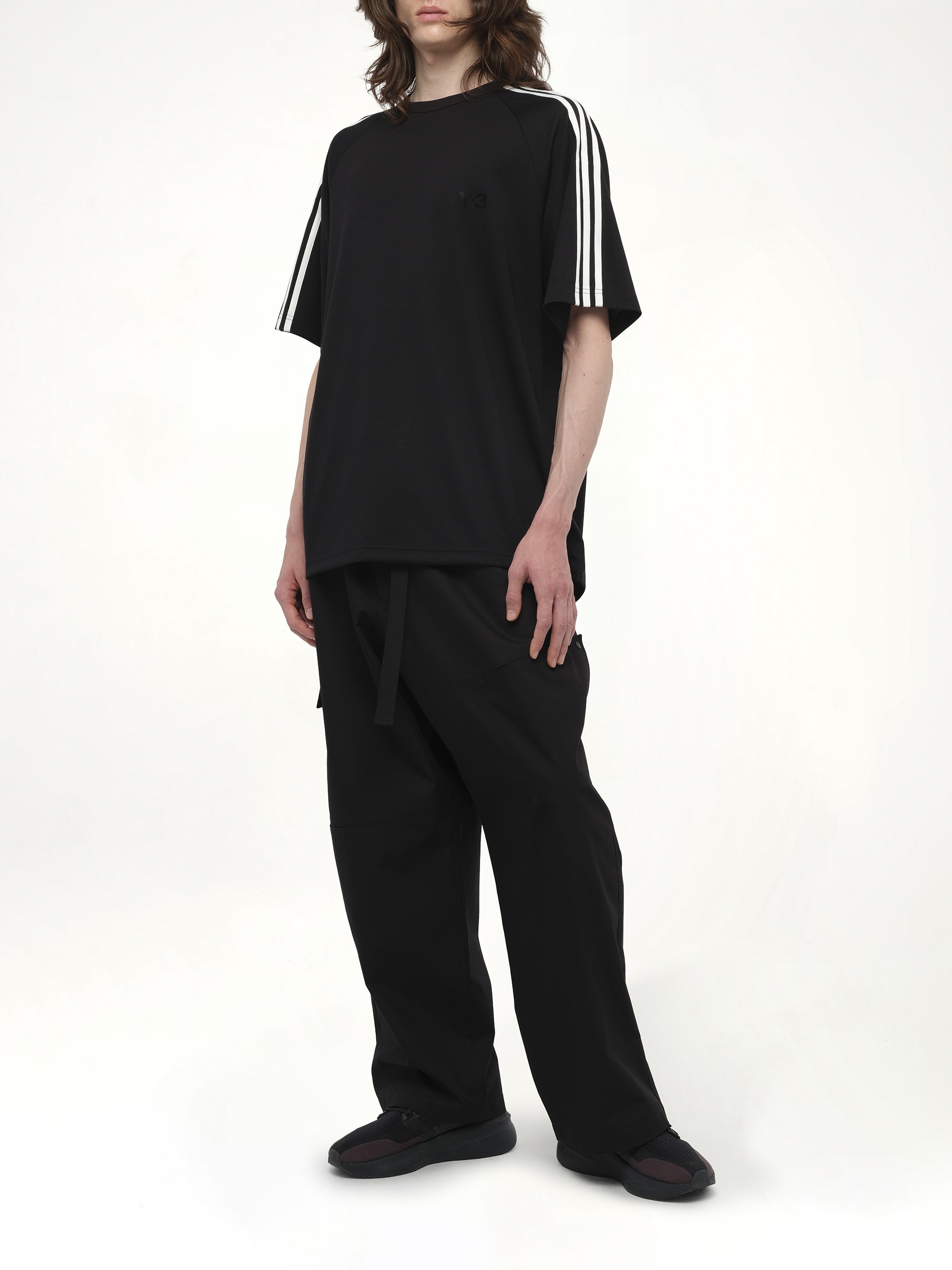Short Sleeve T-Shirt 3-Stripes in Black - 4