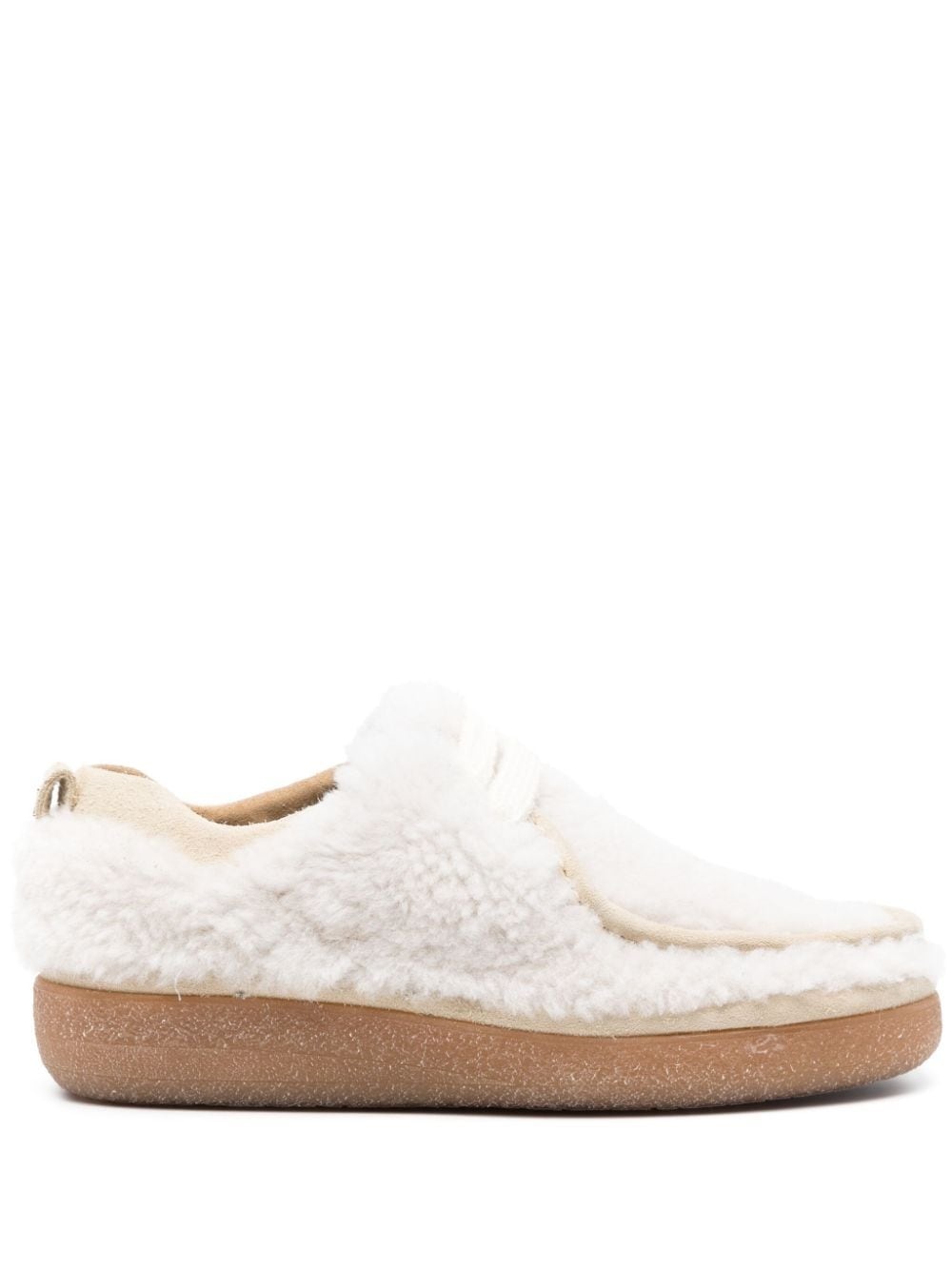 shearling lace-up shoes - 1