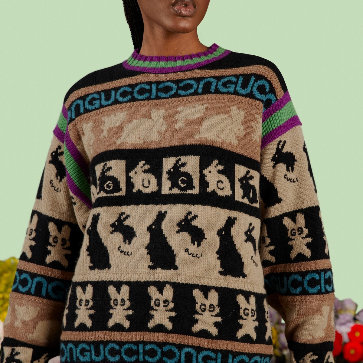 Wool jacquard sweater - 4
