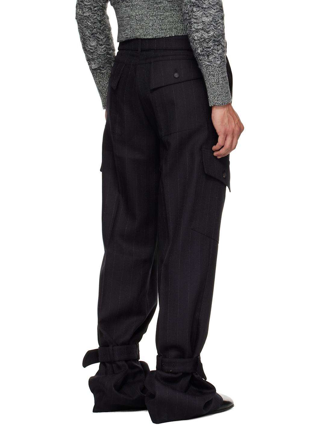 Black Belted Cargo Pants - 3