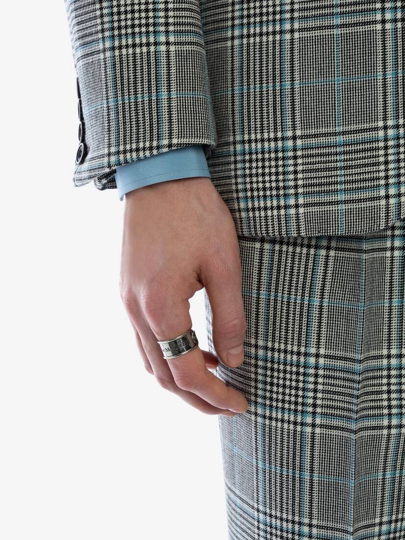 Safety Pin Ring in Grey - 5