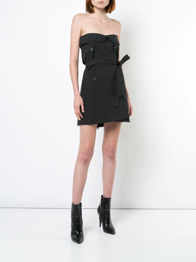 Unravel strapless belted mini dress outlook