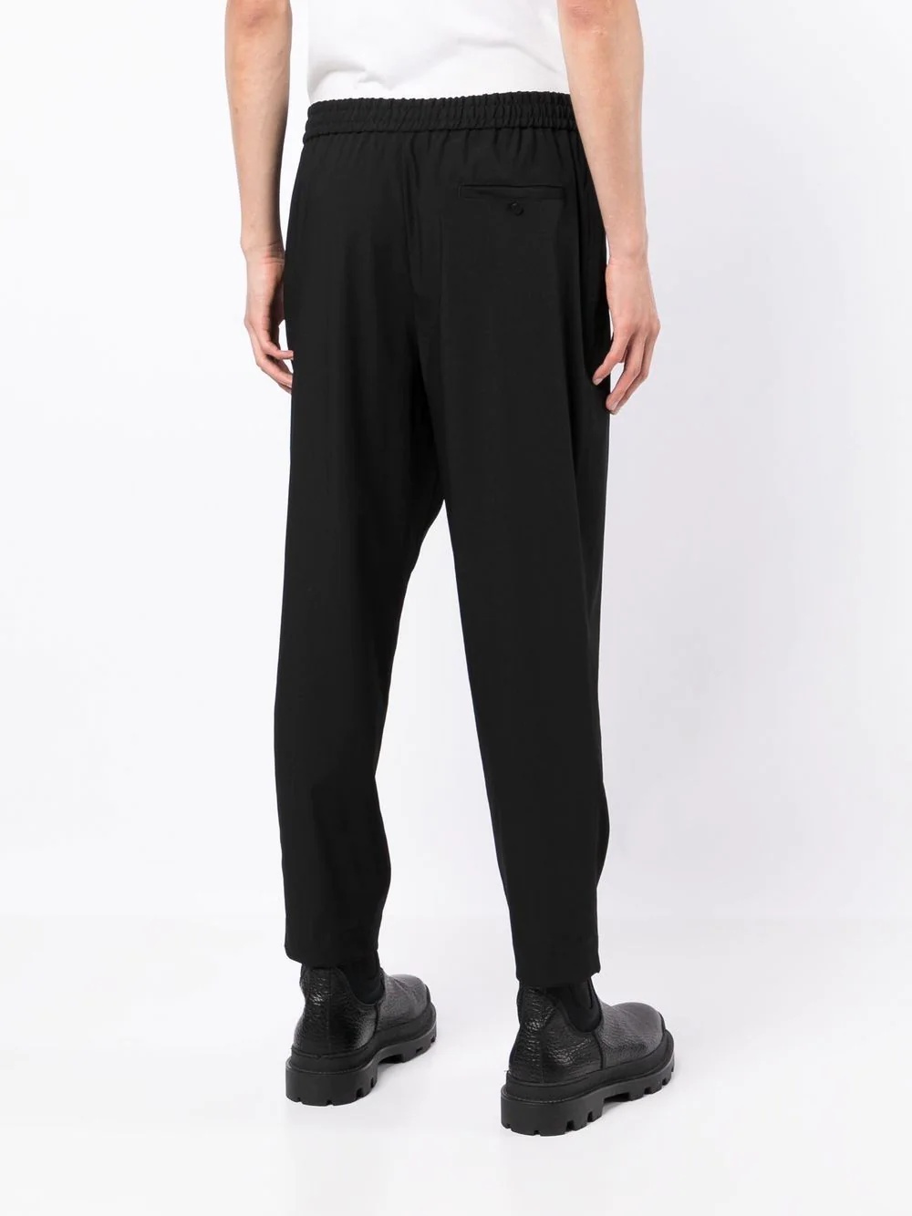 single-pleat tapered trousers - 4