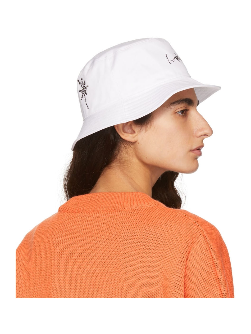 White Hotfix Star Bucket Hat - 3