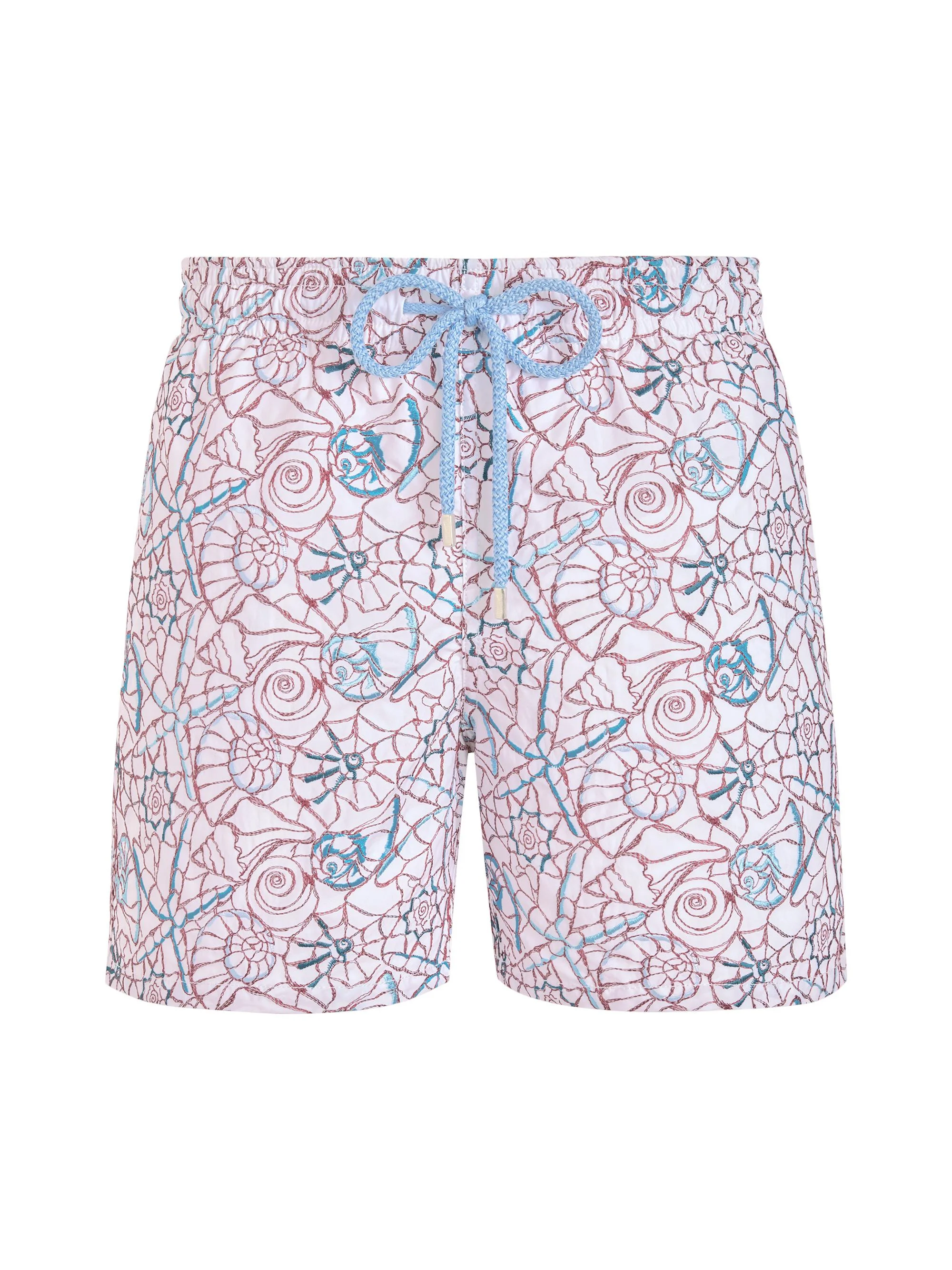 Men's Noumea Sea Embroidered Swim Trunks - Blanc - 1