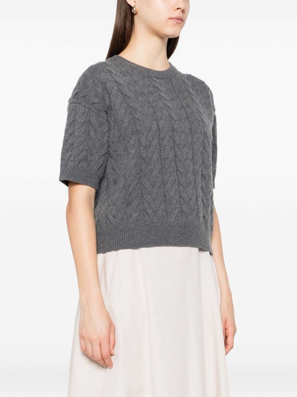 cable-knit top - 3