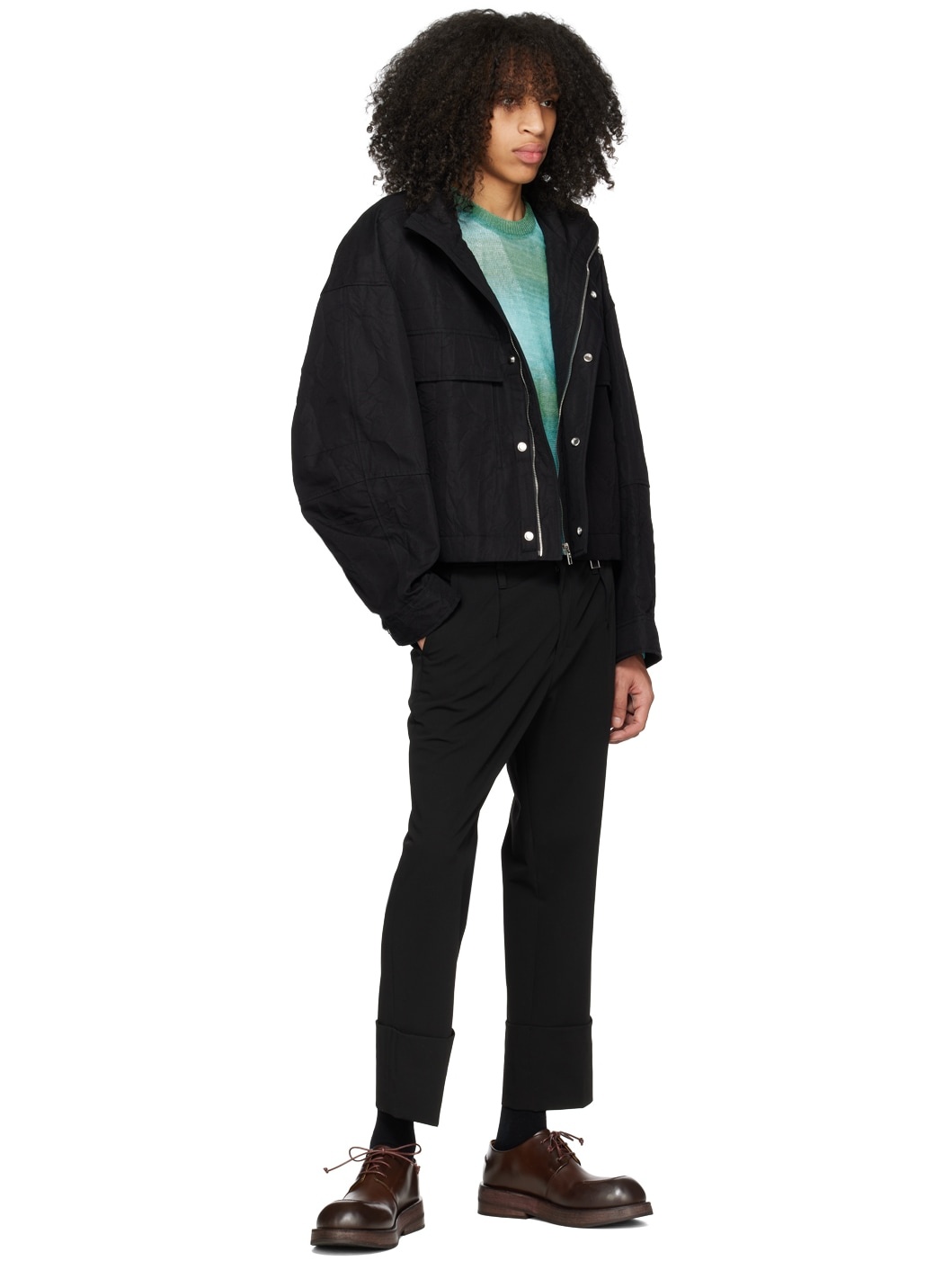Black Press-Stud Jacket - 4