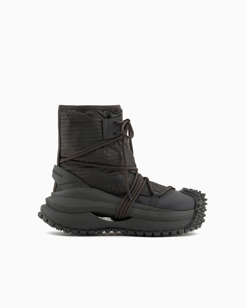 NYLON ANKLE BOOTS WITH LOGO LETTERING AND DRAWSTRING 1
