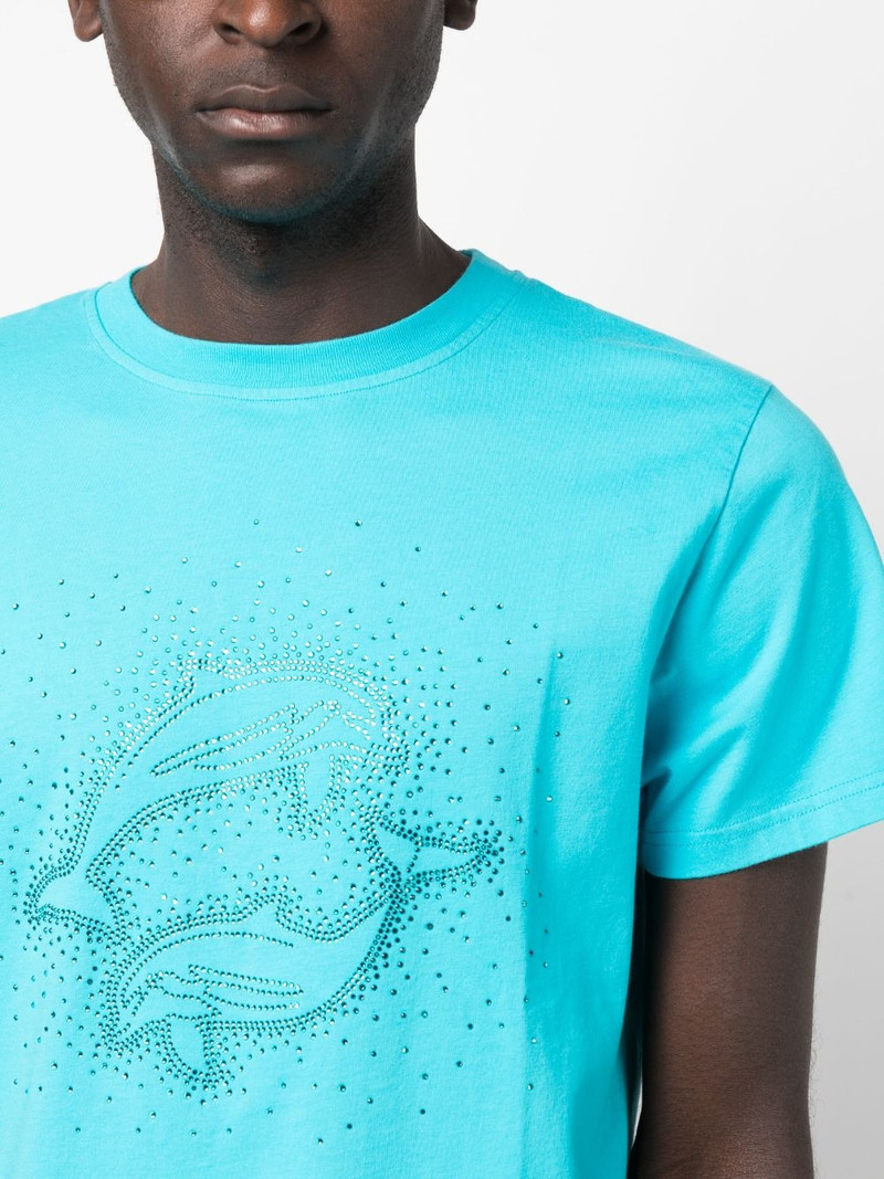 rhinestone-embellished organic cotton T-shirt 6