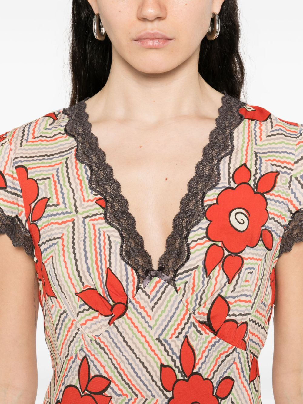 Sandrine lace-trimmed dress - 5