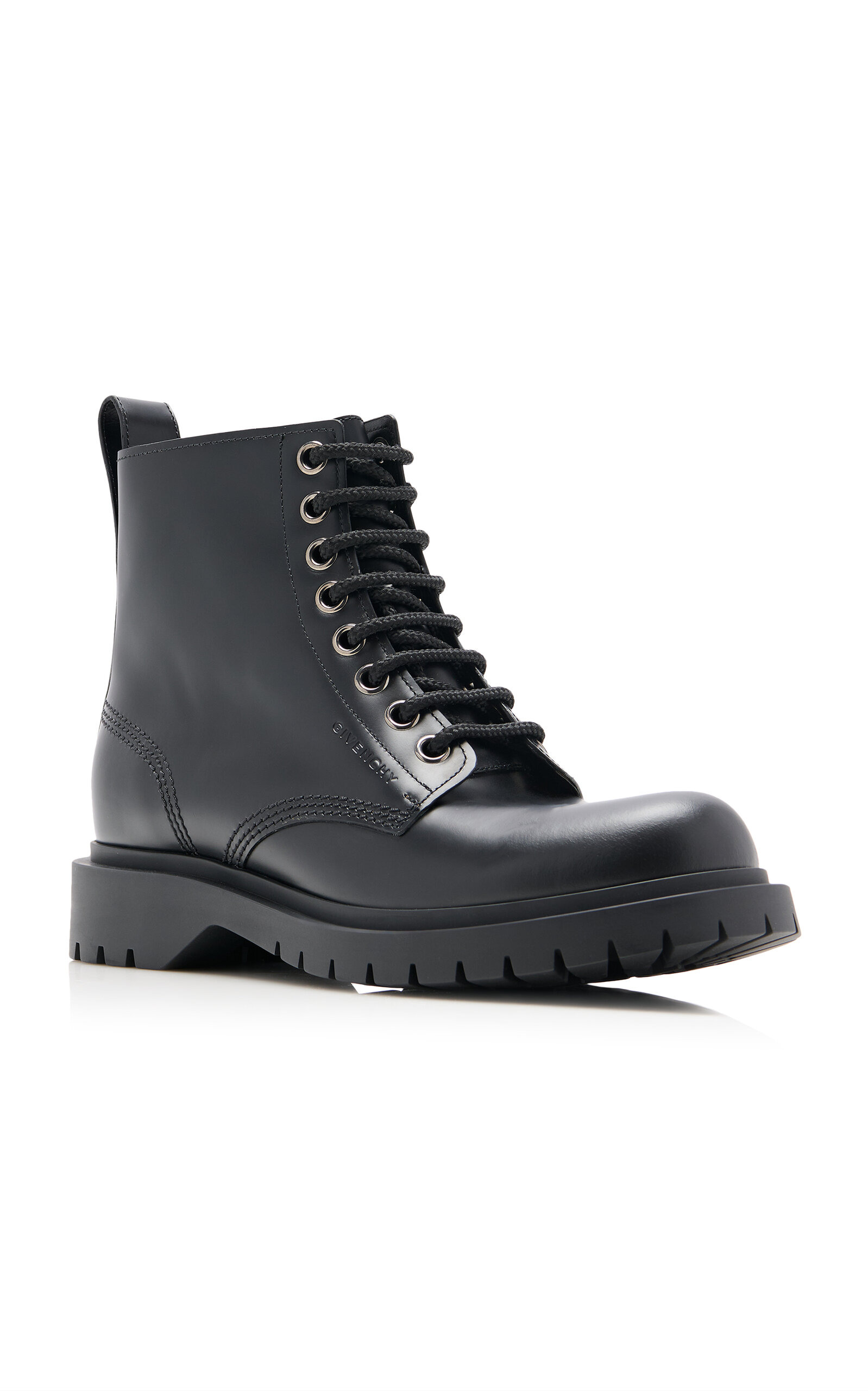 Lace-Up Leather Boots black - 4