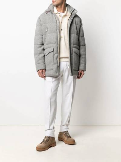 Brunello Cucinelli cashmere padded down coat outlook