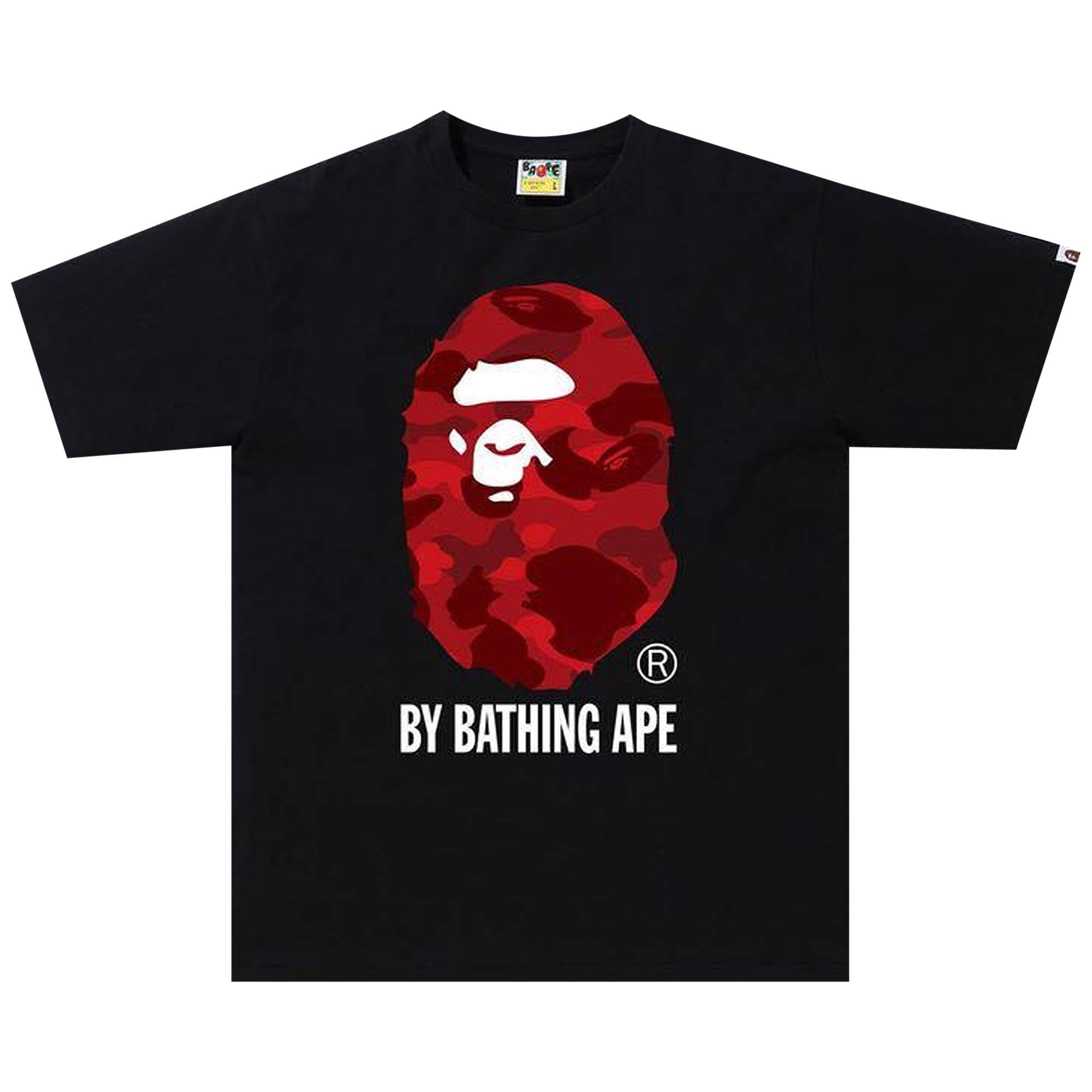 BAPE Color Camo By Bathing Tee 'Black/Red' - 1