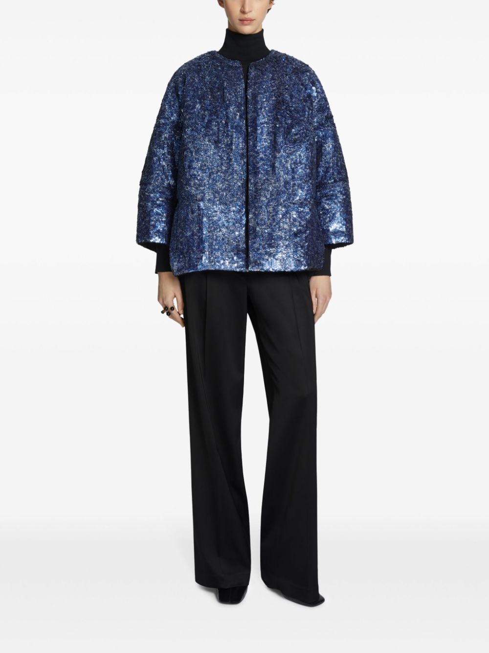 embellished cocoon jacket - 2