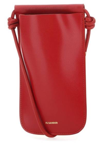 Jil Sander Red leather iPhone case outlook