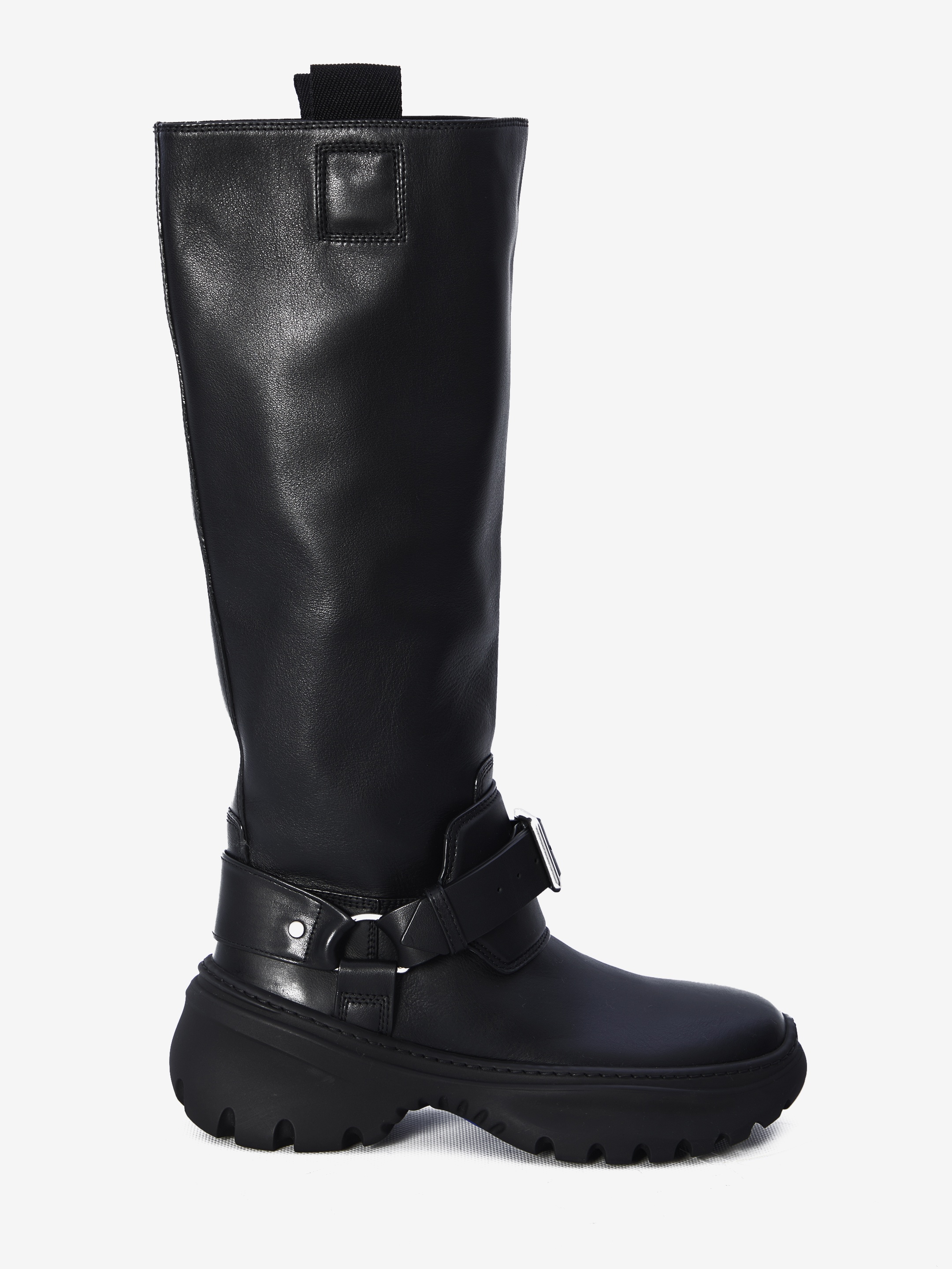 ロングブーツ BURBERRY Stomp High boots Burberry Leather Stomp knee-high Boots | Green | FARFETCH