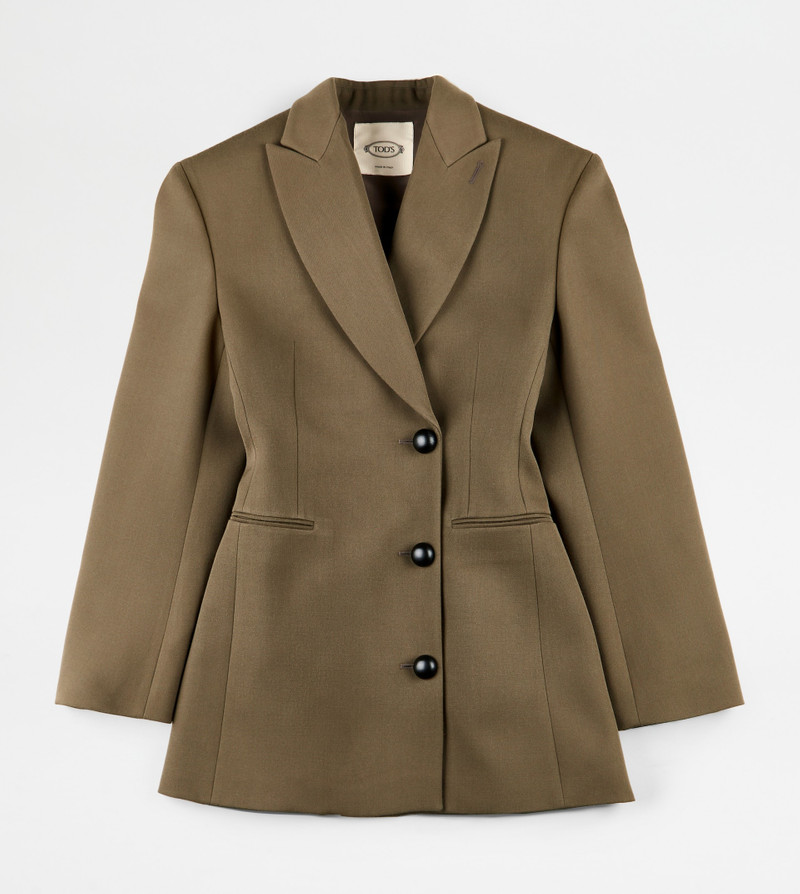BLAZER IN WOOL - GREEN 1
