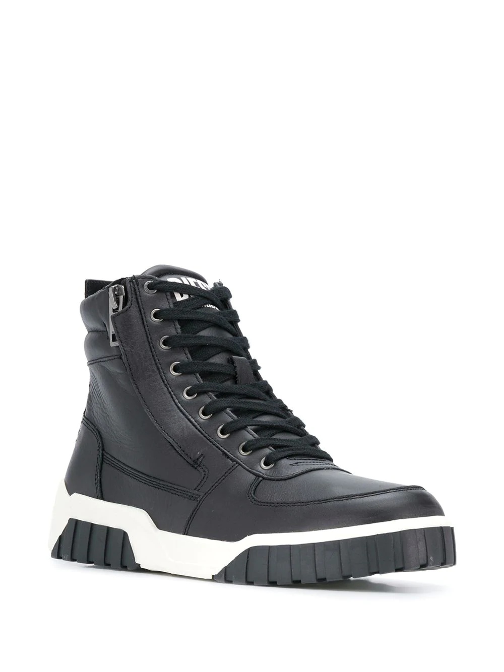 panelled hi-top sneakers - 2