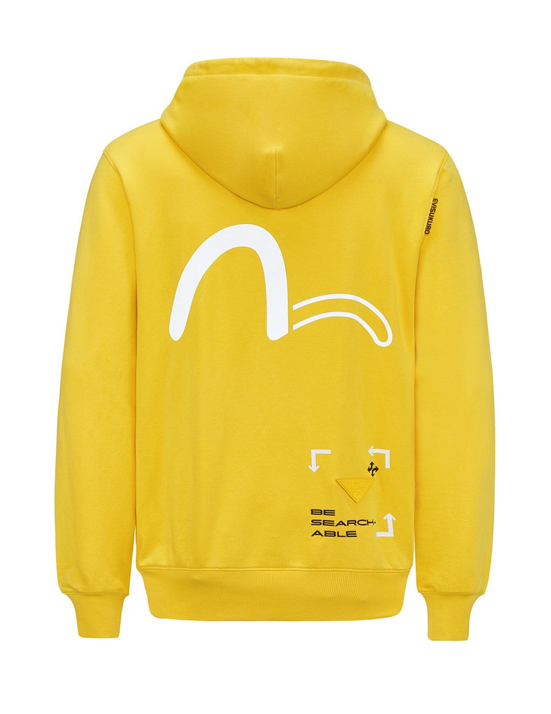 EVISU Leather Patch Hoodie outlook