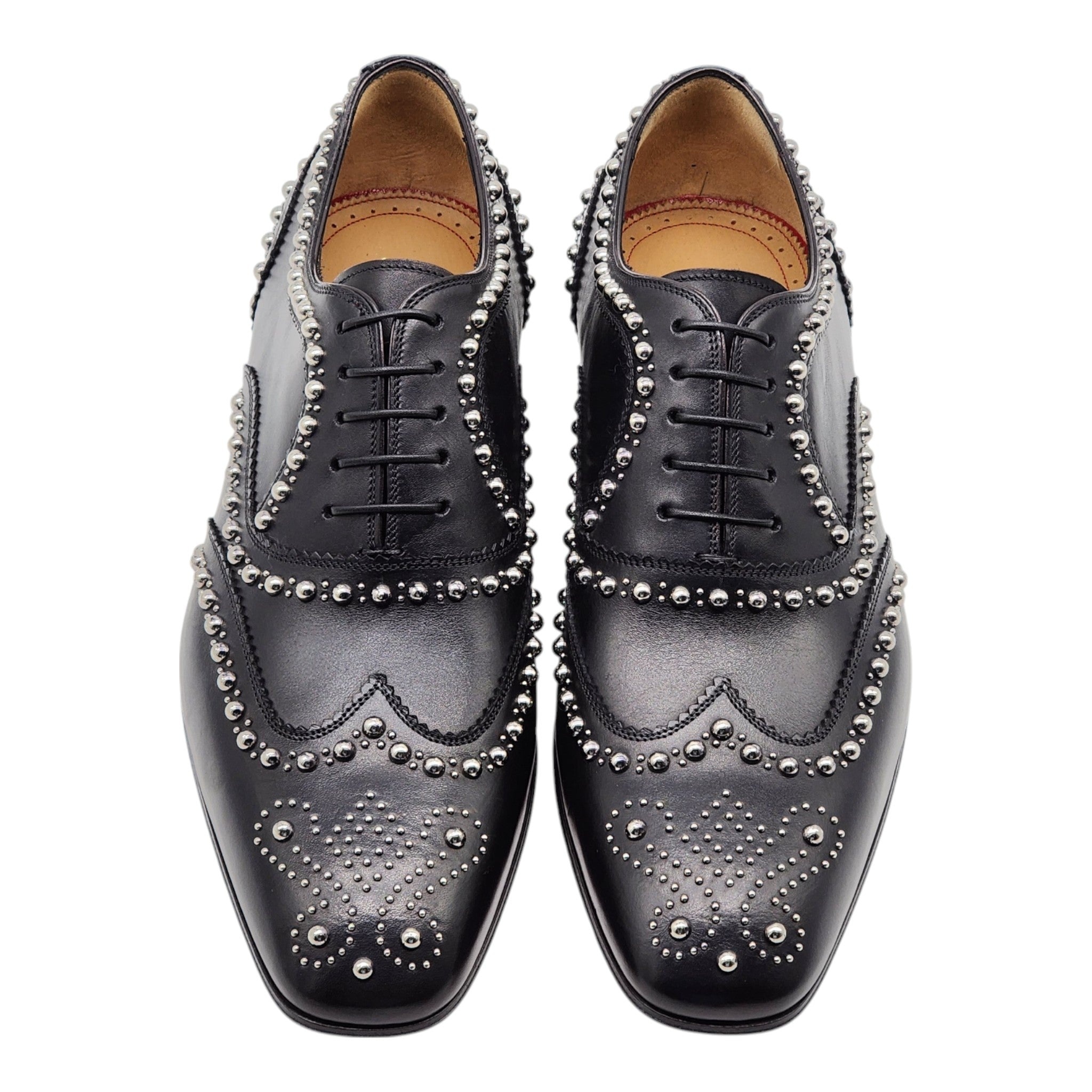 Christian Louboutin Charlie Clou Studded Oxford Shoes - Leather - Black - 42 - 3