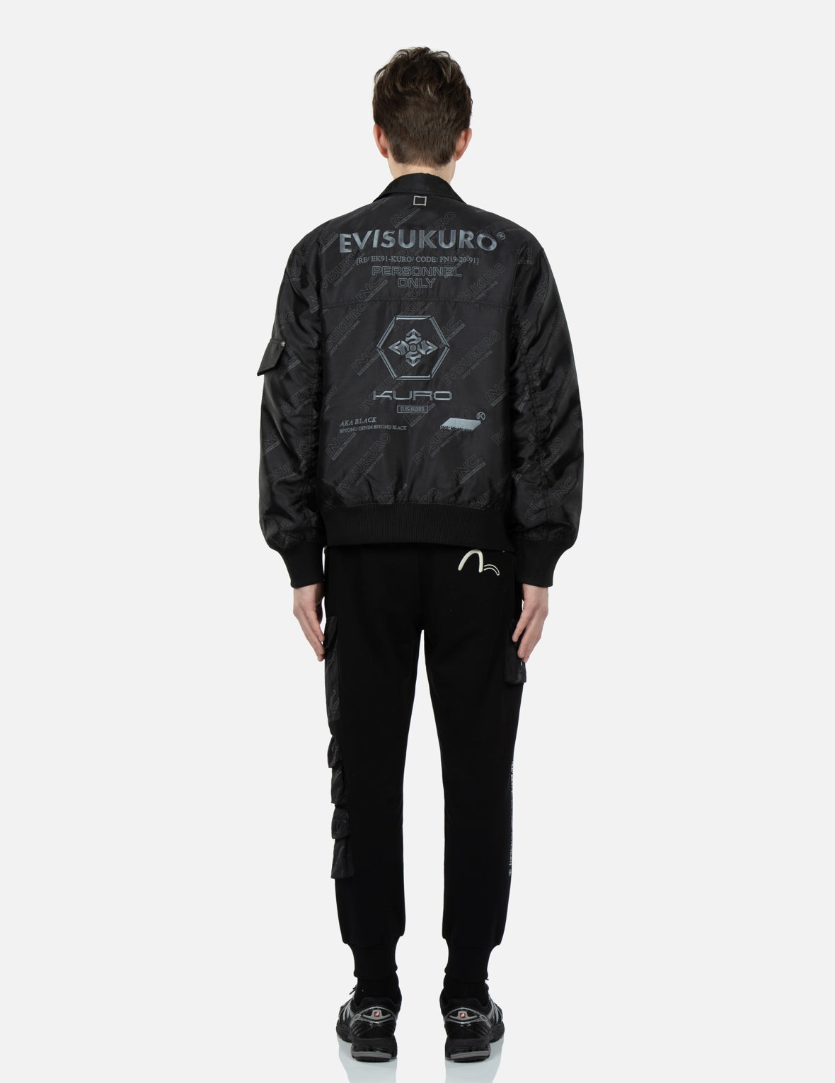 Allover Logo Print Bomber Jacket - 5
