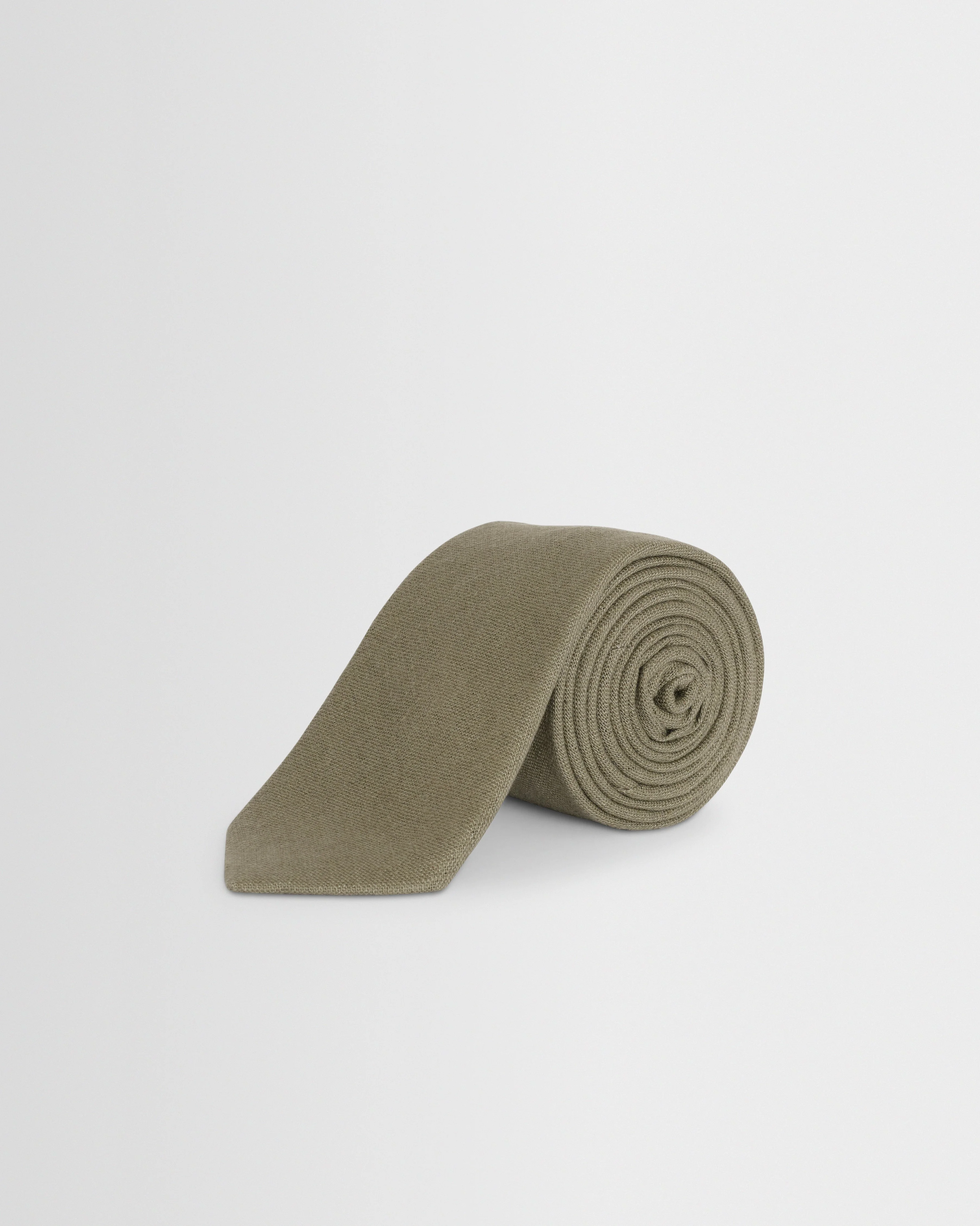 Pavillion - Khaki Linen Tie - 1