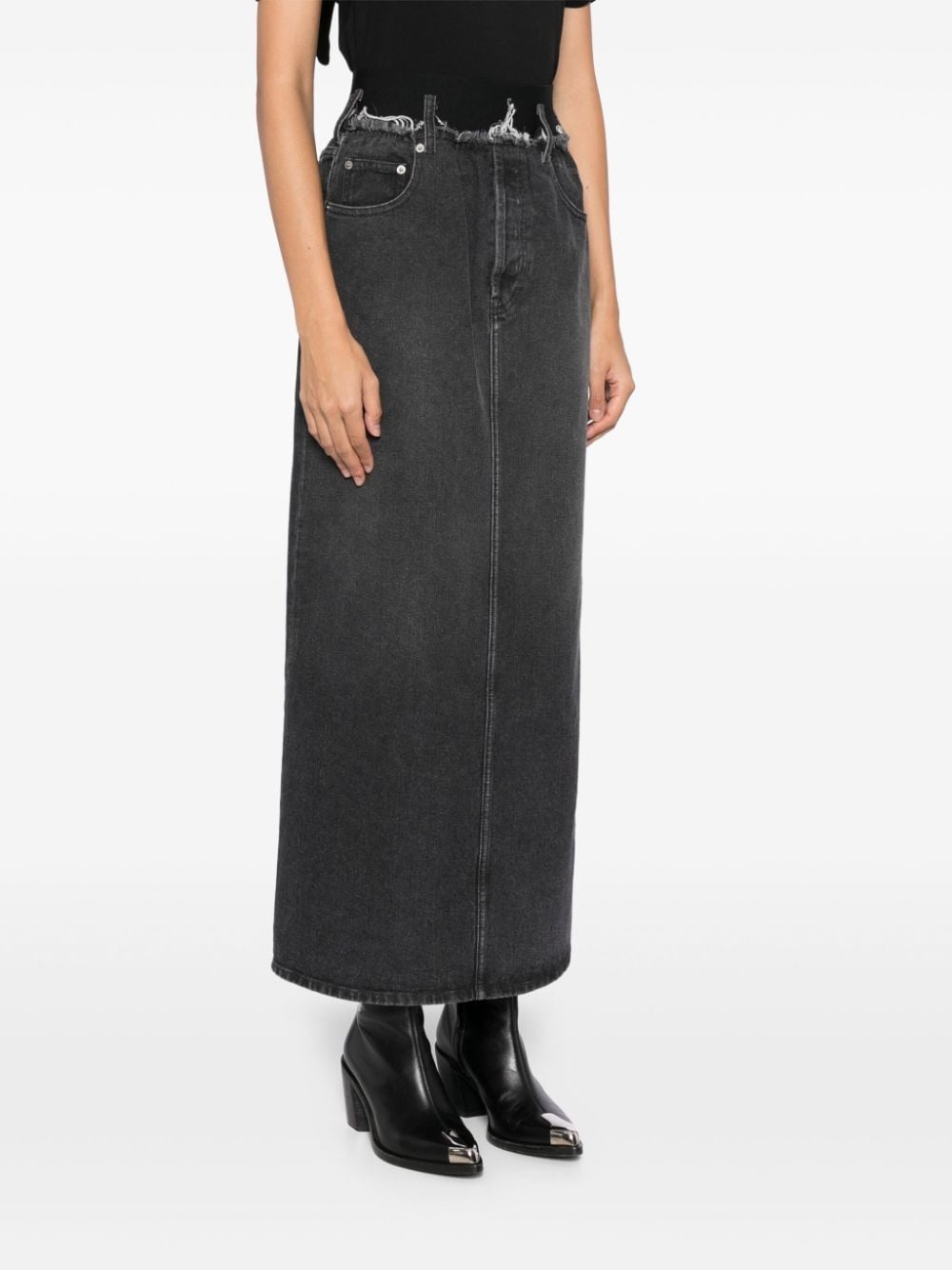 distressed denim skirts - 3